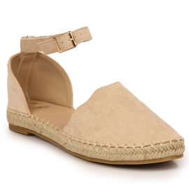 Jezzi-sandaler i beige espadriller til kvinder