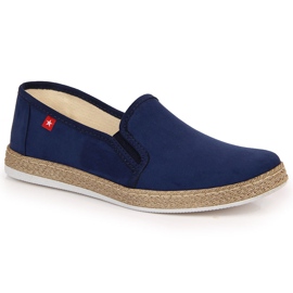 Dame slip on espadrilles marineblå Big Star JJ276003 marine blå