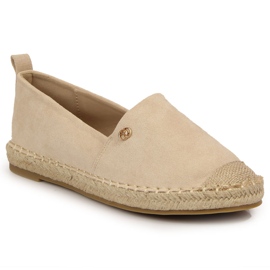 Kvinders slip on beige espadriller eVento