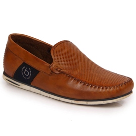 Brun læder loafers til mænd Bugatti JJ153094