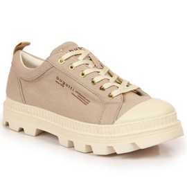 Damesneakers på den beige Bugatti JJ253026 platform