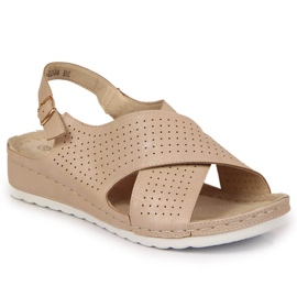 Komfortable damesandaler, beige Vinceza