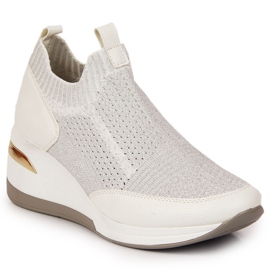 Hvide wedge sneakers til kvinder Artiker