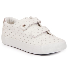 Pigesneakers med velcro hvide Atletico-stjerner