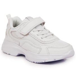 Hvide American Club velcro børnesportssko