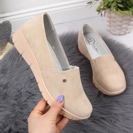 Komfortable damelædersko, beige Filippo