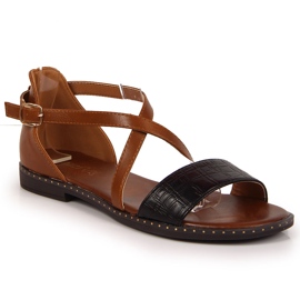 Damesandaler, Romanes, brune og sorte Jezzi