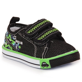 Drenge sneakers med velcro sorte Atletico