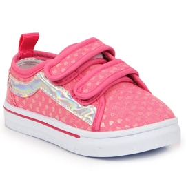 Pink Atletico pigesneakers med velcro lyserød