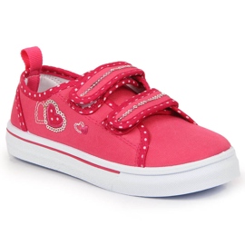 Pink Atletico pigesneakers med velcro lyserød