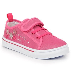 Pink Atletico pigesneakers med velcro lyserød