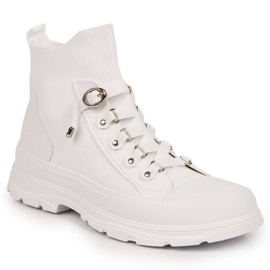 High-top sneakers til kvinder på den hvide Atletico platform