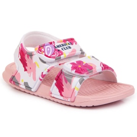 American Club pink velcro skum sandaler til piger lyserød