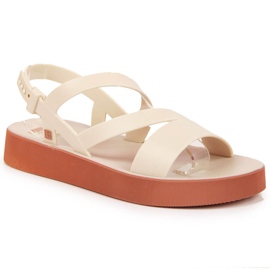 Damesandaler med cremegummi Zaxy JJ285053 beige flerfarvet