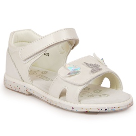 American Club hvide velcro-sandaler til piger