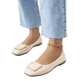 Purvis beige ballerinaer