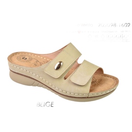 Jezzi Velcro hjemmesko Evento 20SD98-1602 Beige