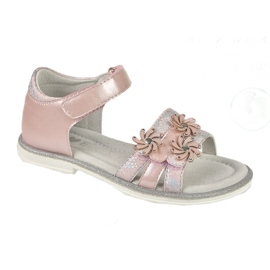 Evento Pigeres sandaler med dekorative blomster 22d23-4792 pink lyserød