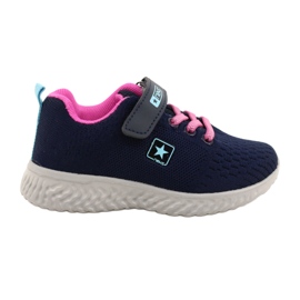 NEWS NYHEDER Velcro sportssko 22DZ23-4843-M Marineblå lyserød