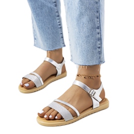 Sølv skinnende Indiana sandaler