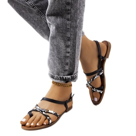 Sorte damesandaler fra Wiener hvid