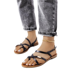 Sorte damesandaler fra Polvi