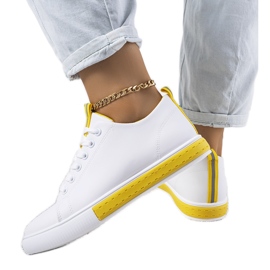 Hvide Lintula sneakers til kvinder gul