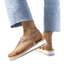 Pink Ahola platform sandaler lyserød