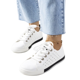 Tuuri sorte og hvide sneakers til kvinder