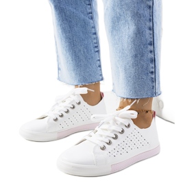 Tuuri damesneakers i hvid og pink lyserød