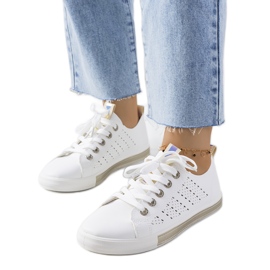 Tuuri kvinders hvide og guld sneakers