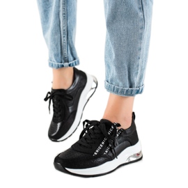 Goodin Lædersneakers med lynlås sort
