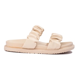 J. Star Beige hjemmesko med striber