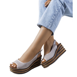 Beige espadriller på Alton-kilen sølv