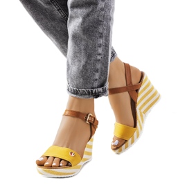 Gule espadriller på Storey wedge