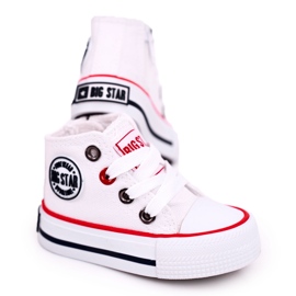 Børns høje sneakers med lynlås Big Star HH374187 Hvid
