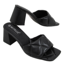 Bred hæl hjemmesko Helen Black sort