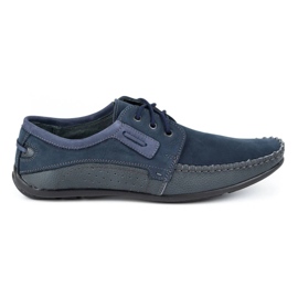 Olivier Mænds læder loafers 4228 marineblå