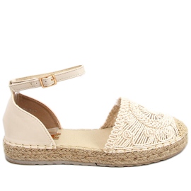 Jasmine Beige gennembrudte espadriller