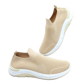 Bloom Beige strømpe sportssko