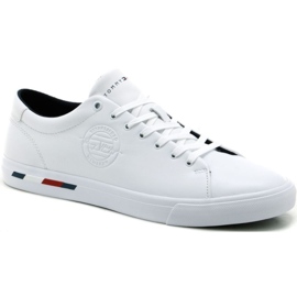 Sko Tommy Hilfiger Corporate Logo Læder Vulc M FM0FM04076 hvid
