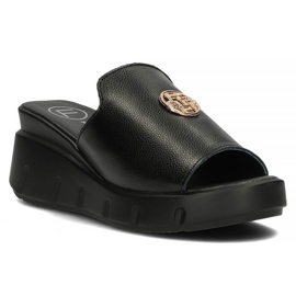 Læder hjemmesko Filippo DK3596 / 22 Bk sort