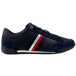 Sko Tommy Hilfiger Corporate Material Mix Læder M FM0FM03741 DW5 marine blå