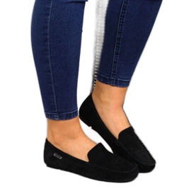 Sorte læder loafers i Vinceza