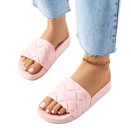 Lind pink gummi hjemmesko lyserød