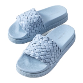 Blå flip-flops på Kapper platformen