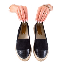DK Sort Espadrilles på platformen