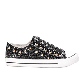 Sorte Kirst glitter sneakers