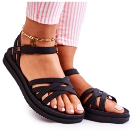 Duftende damesandaler med velcro ZAXY JJ285068 Sort