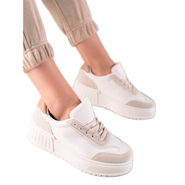 TRENDI Stilfulde sneakers på platformen beige